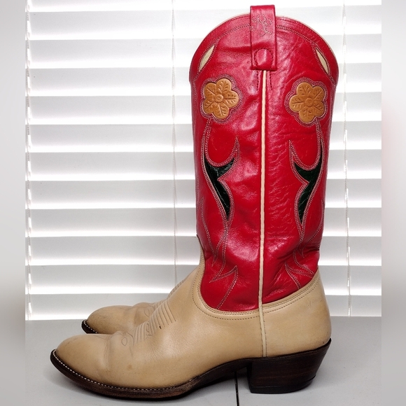 Ralph Lauren Selene Rare Vintage Leather Rodeo Cowgirl Western Heeled Boots Sz 9 - Picture 3 of 16